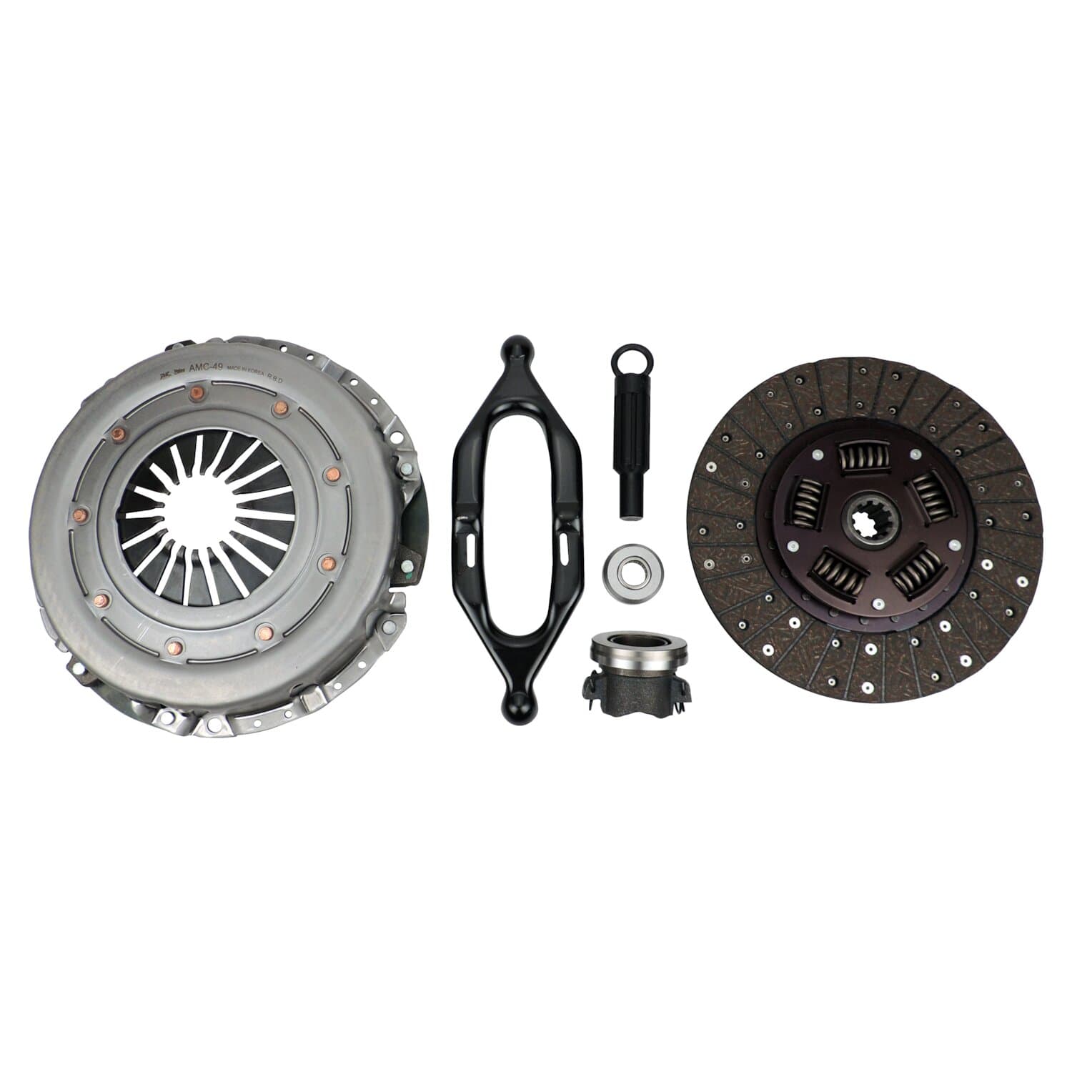 Crown Automotive Jeep Replacement Clutch Kit; Incl. Clutch Disc/Pressure Plate/Clutch Throwout Bearing/Pilot Bearing/Clutch Release Fork; 10.5 in. Disc; 10 Splines; 1.125 in. Spline Dia.;