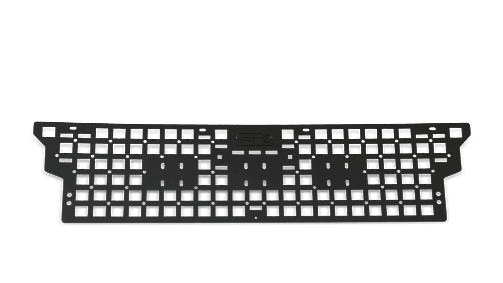 Front Bed Molle System; 3 mm Formed Steel; Texture Black Powdercoat Finished; 1 Pc Design For Maximum Strength;