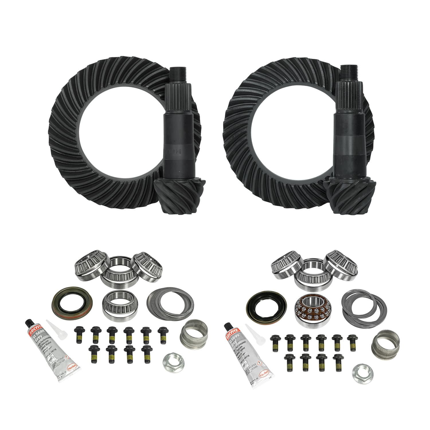 Yukon Gear And Axle Re-Gear And Install Kit Dana 44 Front & Rear Jeep Jl/Jt Rubicon 5.38 JL & Jt Rubicon D44 (M220) Rear/ D44 (M210) Front 5.38 Ratio Complete Gear/Kit Package Yukon Gear