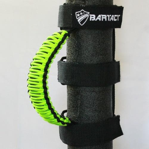 Paracord Grab Handles Universal Pair Black/Grecko Neon Green Bartact
