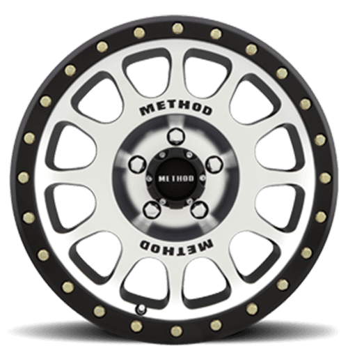 Aluminum Wheels 17x8.5 NV MR305 Bolt Pattern 5 On 127 Offset 0 Lip Size 1.3 Black BM Machined Face-Black Street Loc Method