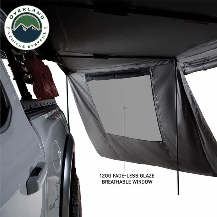 Overland Vehicle Systems Overland Vehicle Systems Nomadic 180 Dark Grey Awning Side Wall w/ Storage Bag