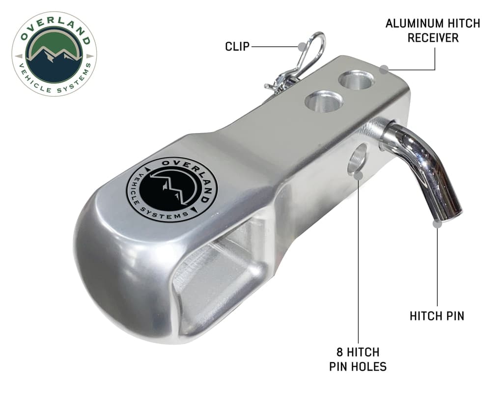 Overland Vehicle Systems Aluminum Receiver Hitch Mount - Durable and Efficient Overland Vehicle Systems