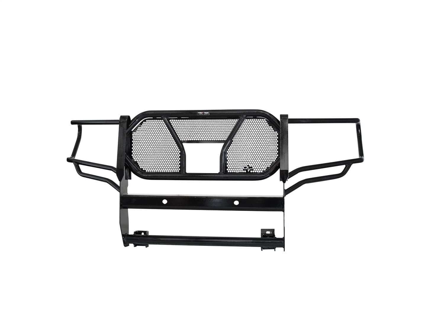 Frontier Truck Gear Grille Guard; Black Powder Coated; Accommodates Factory Sensors; Accommodates Factory Camera;