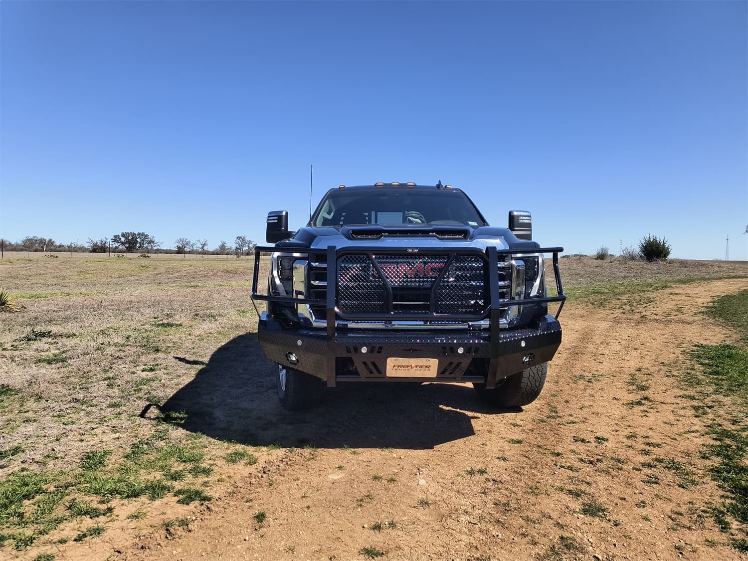 Original Front Bumper Replacement; Black Powder Coated; Camera Compatible;