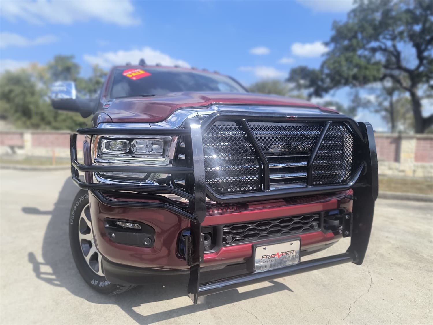 Frontier Truck Gear Grille Guard; Black Powder Coated; Accommodates Factory Sensors; With or Without Camera;
