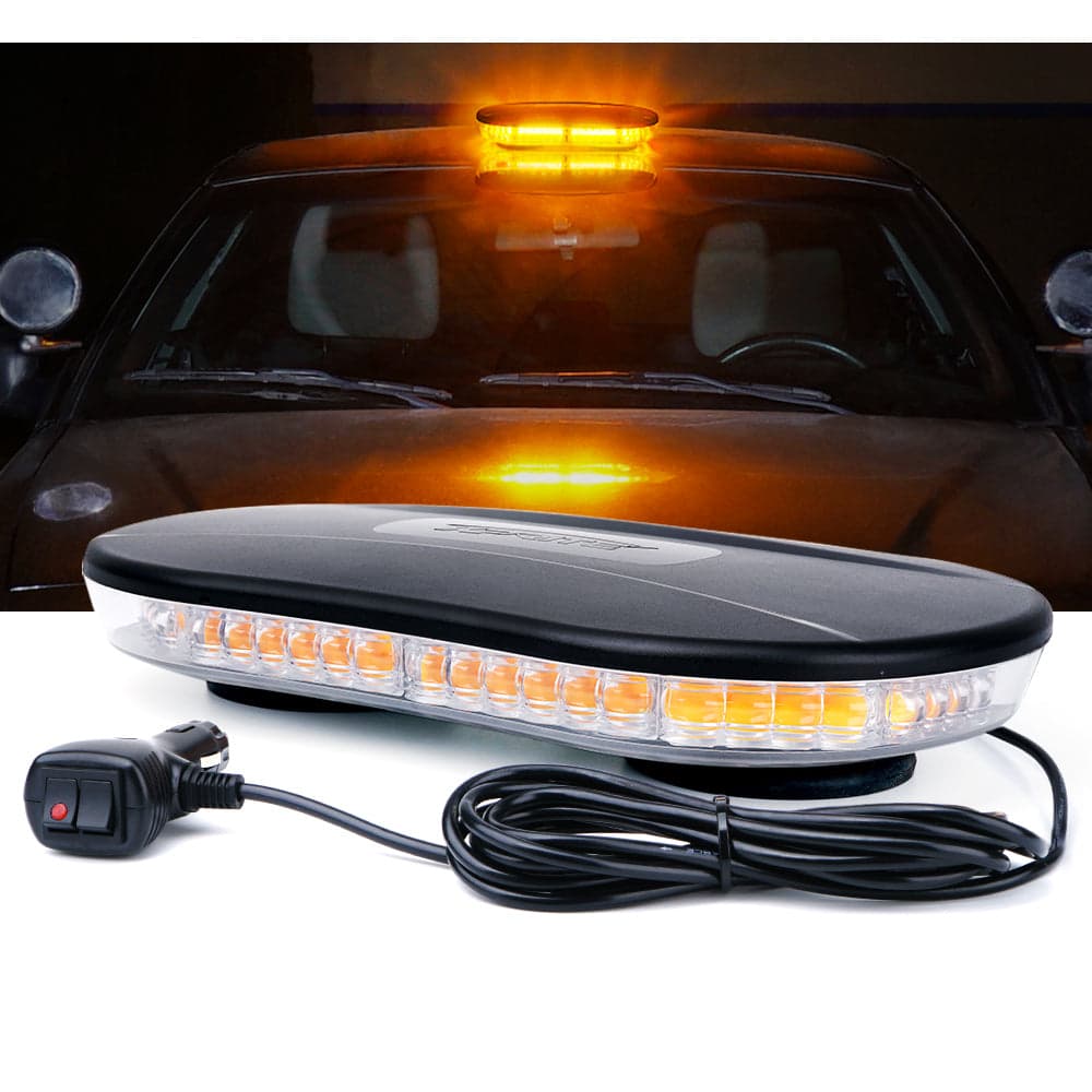 Xprite Amber LED Rooftop Strobe Light with Magnetic Base | Delta Series